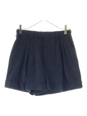 Celine Flannel Triple Pleated Shorts Gray